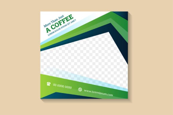 A Coffee Square Banner: Social Media Templates & Graphics