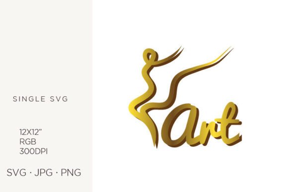 Abstract Person As a Part of Word Art: Graphics & Icons