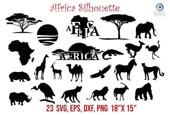 Africa Silhouette Clip Art: Free Graphics for Local Branding