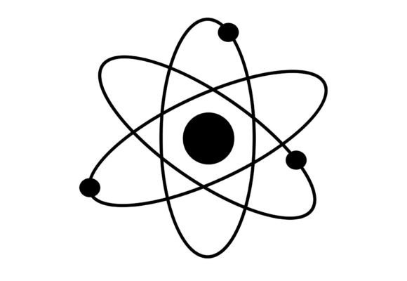Atom Glyph Icon Sign: Minimalist Icons & Graphics for Real Projects