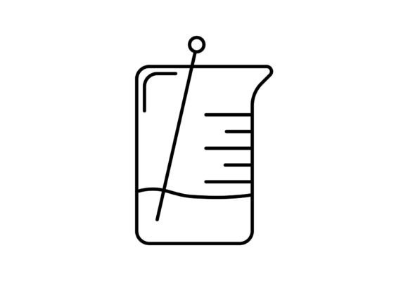 Beaker Glyph Clipart Vector: Minimalist Icons & Graphics for Sellers
