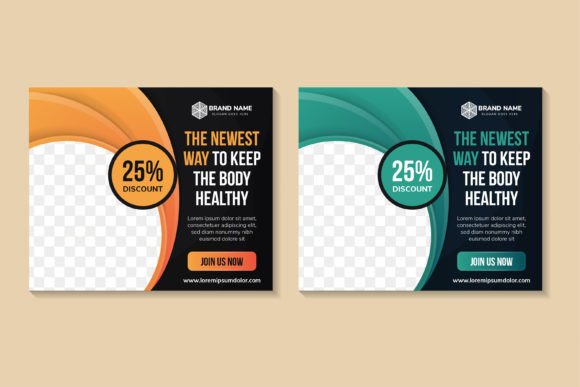 Body Healthy Horizontal Banner: Graphics & Print Templates