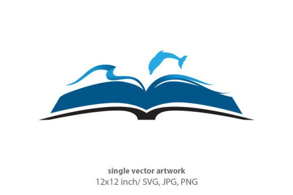 Book Become Seascape with Dolphin Graphics