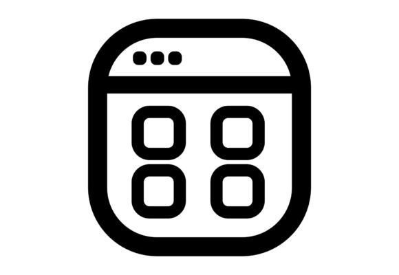 Calendar Glyph Icon SVG: Minimalist Icons for Modern Graphics