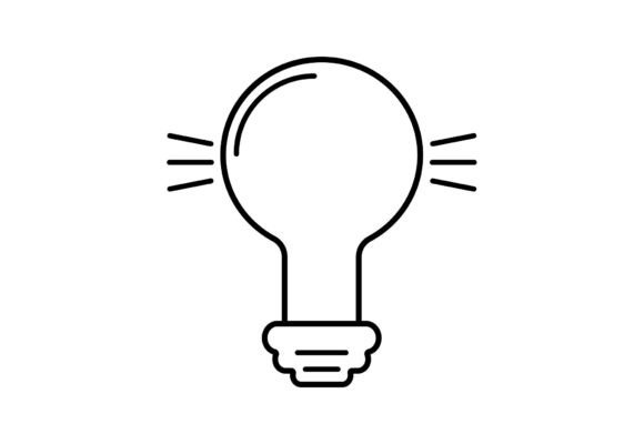 Drawing Lightbulb Icon Design