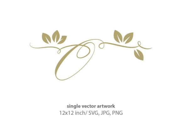 Gold Leaf, Autumn Script Letter O