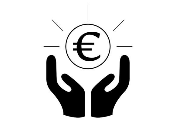 Holding Euro Icon Design: Graphics & Icons for Real Publishing