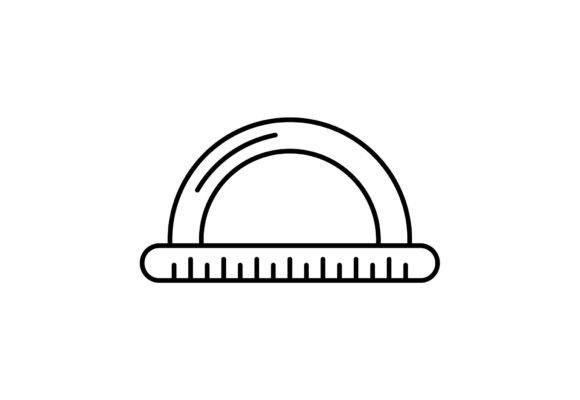 Protractor Glyph Icon Design: Minimalist Graphics & Icons