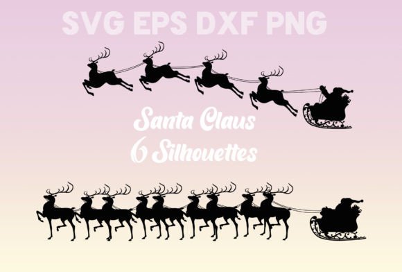 Santa Claus Silhouette Graphics Freebies