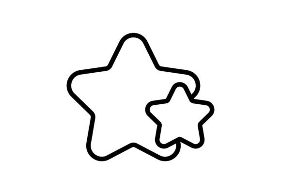 Star Vip Outline Icon Design: Minimalist Icons & Graphics
