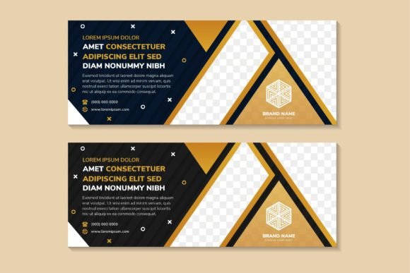Triangle Photo Horizontal Banner: Graphics & Flyers for Local Branding
