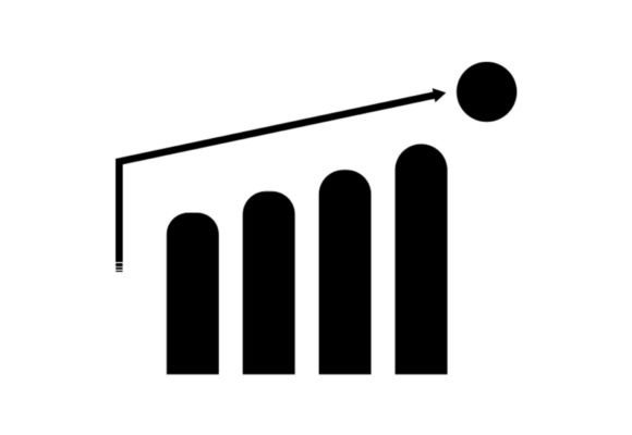 Upscale Diagram Icon Design
