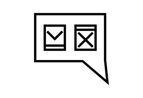 Vote Yes or No Icon Design: Minimalist Icons & Graphics for Local Brands
