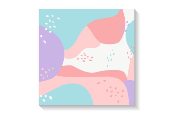 Wave Pastel Square Background Graphics